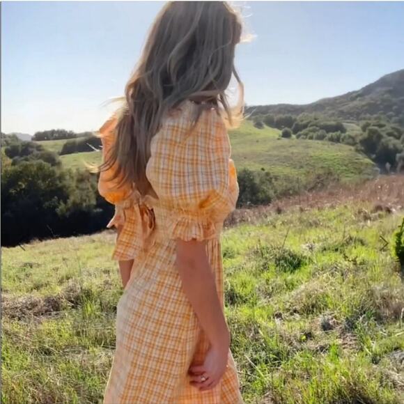 NWT Red Plaid Midi Dress - Picture 5 of 13